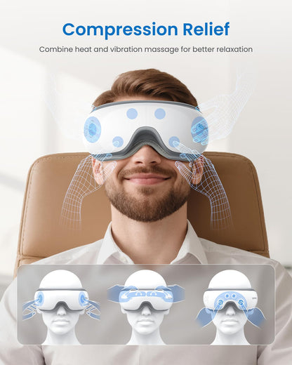 RENPHO Eyeris 1 Eye Massager with Heat, Birthday Gifts Eye Mask for Mom Dad Women Men Her Him, FSA HSA Eligible Smart Sleep Mask for Relax, Reduce Strain