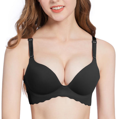 Pack of 5,Women Comfort No Wire Bras Seamless No Show Bra Pack