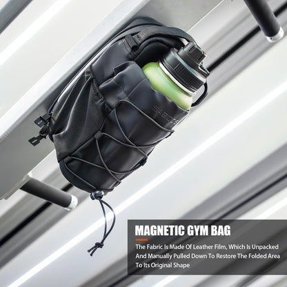 Saboos Magnetic Gym Bag Sling Bag for Men and Women Magnetic Gym Bag for Gym,Sports, Travel, Work The Easy Carry Keeps Items off Dirty Gym Floors -Black