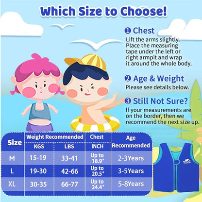 Vine Kids Swim Vest Toddler Learn to Swim Floatation Jackets Training Vest for Boys Girls (2-3 Years)