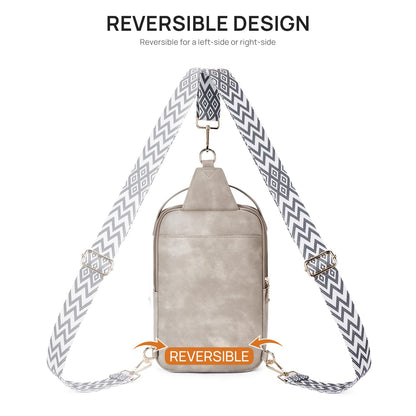 Telena Crossbody Sling Bags for Women, PU Leather Fanny Packs Cross Body Bag for Woman