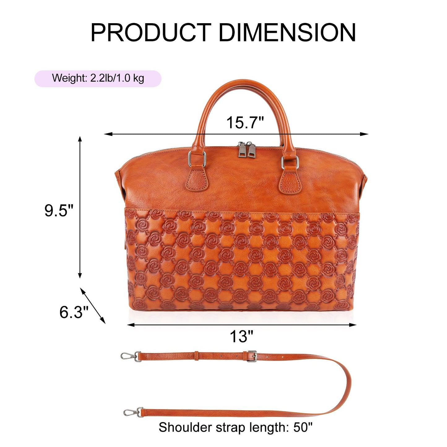 Genuine Leather Handbags for Women Satchel Tote Bags Top Handle Bags (5593-rose brown)