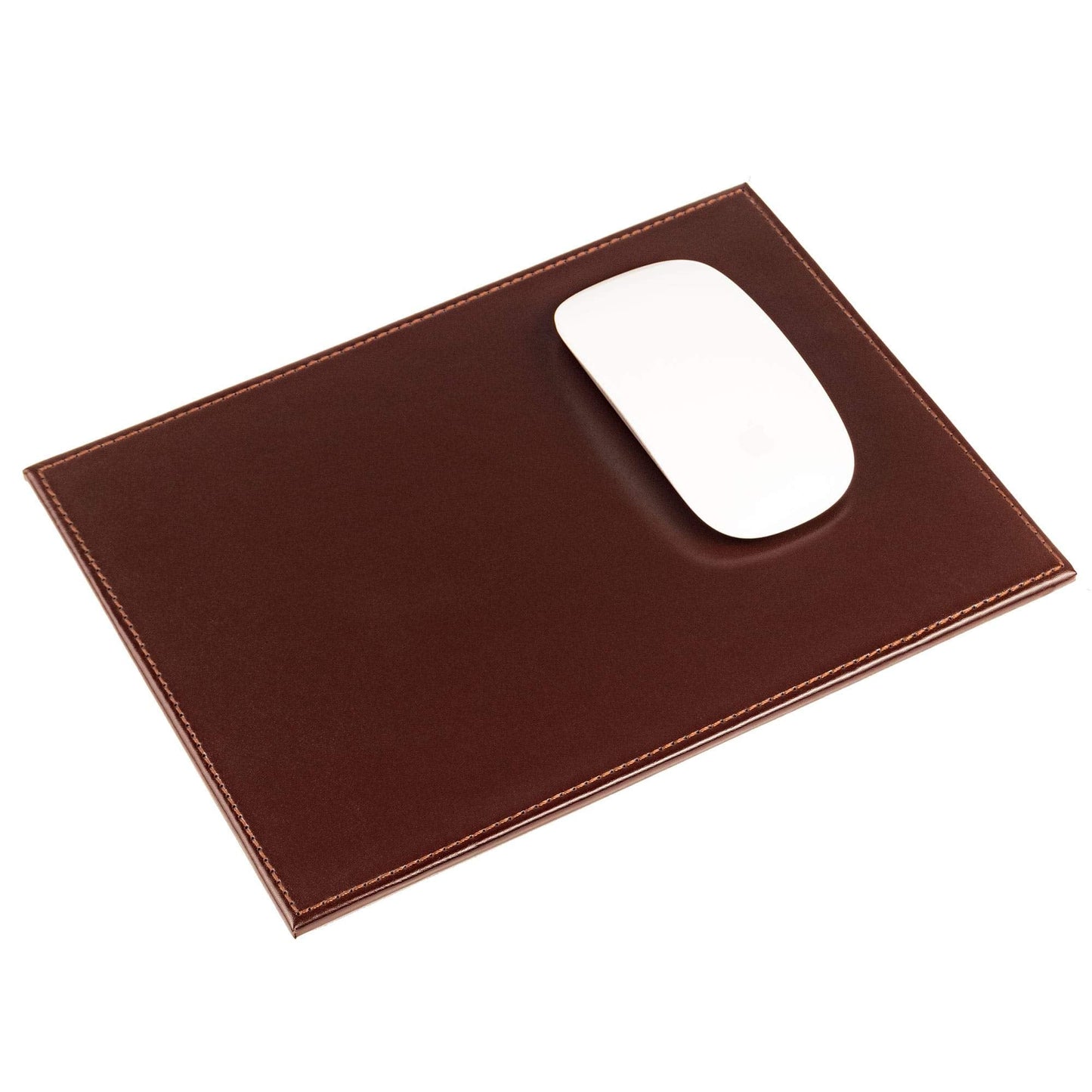 Dacasso Bonded Leather Mouse Pad, Brown
