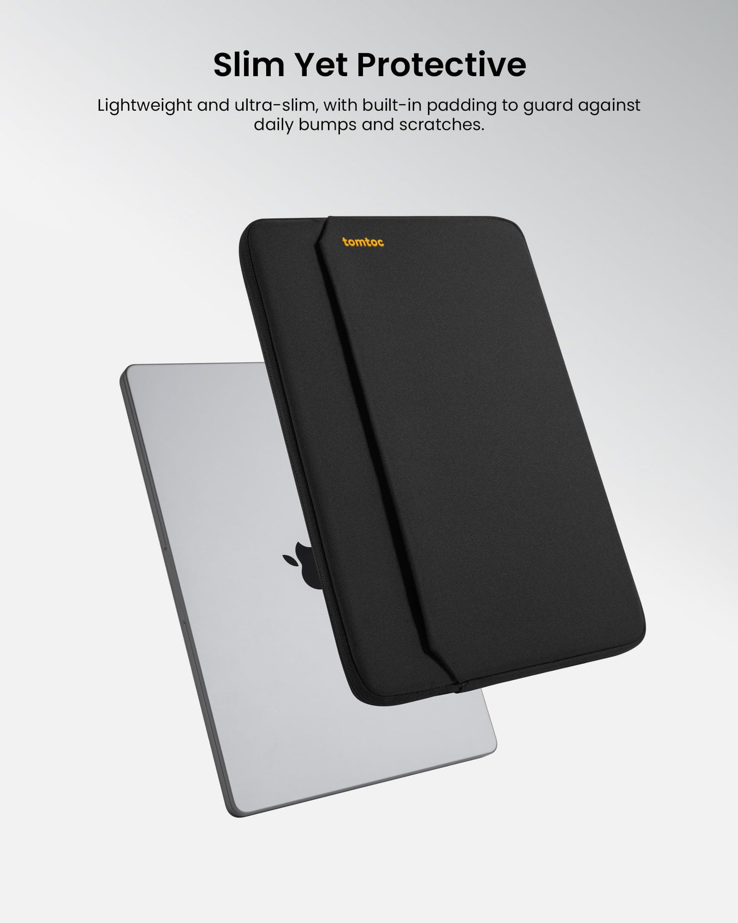 tomtoc Slim Laptop Sleeve Case for 13-inch 2026 New MacBook Air M5/A3449 M4/A3420 M3/A3113 M2/M1, Fits MacBook Neo A18 Pro, Water-Resistant Protective Carrying Case with Accessories Pocket