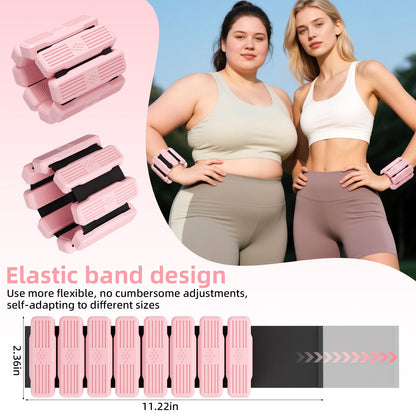 Pilates Wrist & Ankle Weights for Women, Wearable Wrist & Leg Weights Set of 2(1Lb Each) Adjustable Ankle Weights for Walking, Yoga, Dance, Pilates, Pool Exercises and Gym