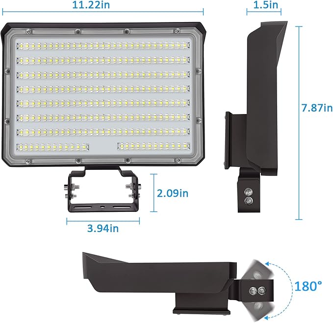 150W LED Outdoor LED Flood Light, 21000LM 1500W Equivalent, AC100-277V 5000K Daylight IP65 Waterproof Outdoor Sercurity Light for Landscape/Parking Lot