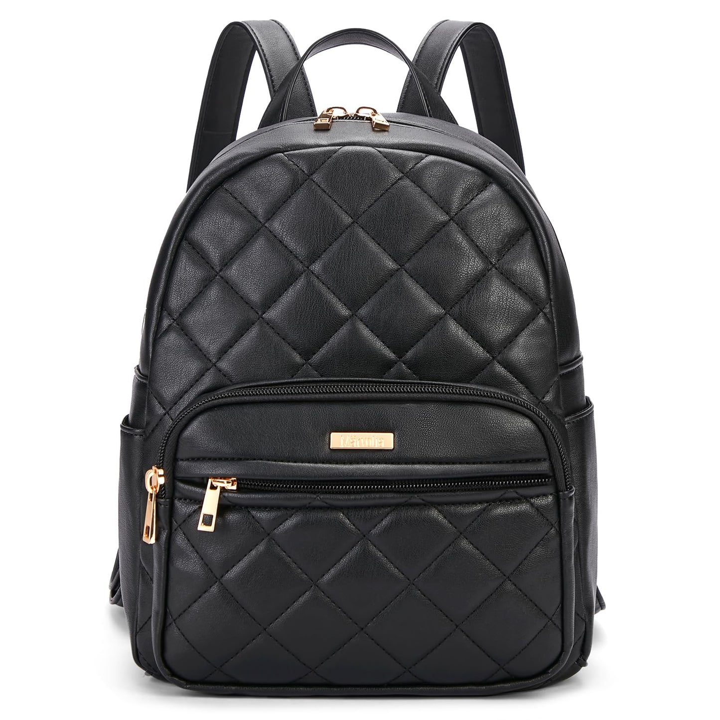 Marvolia Mini Backpack for Women - Vegan Leather Small Backpack Fashion Backpack Purse for Travel Work Shopping - Black