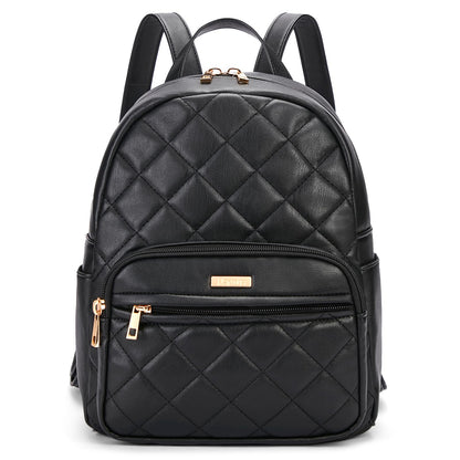 Marvolia Mini Backpack for Women - Vegan Leather Small Backpack Fashion Backpack Purse for Travel Work Shopping - Black