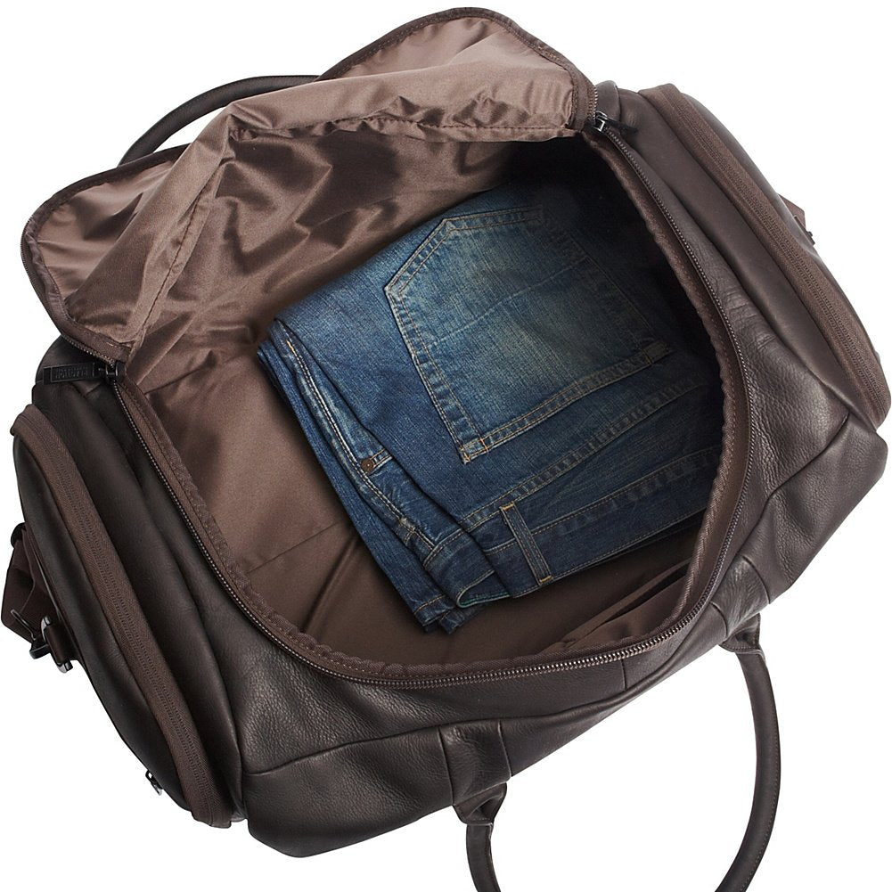 Kenneth Cole REACTION Duff Guy Colombian Leather 20" Single Compartment Top Load Travel Duffel Bag, Brown