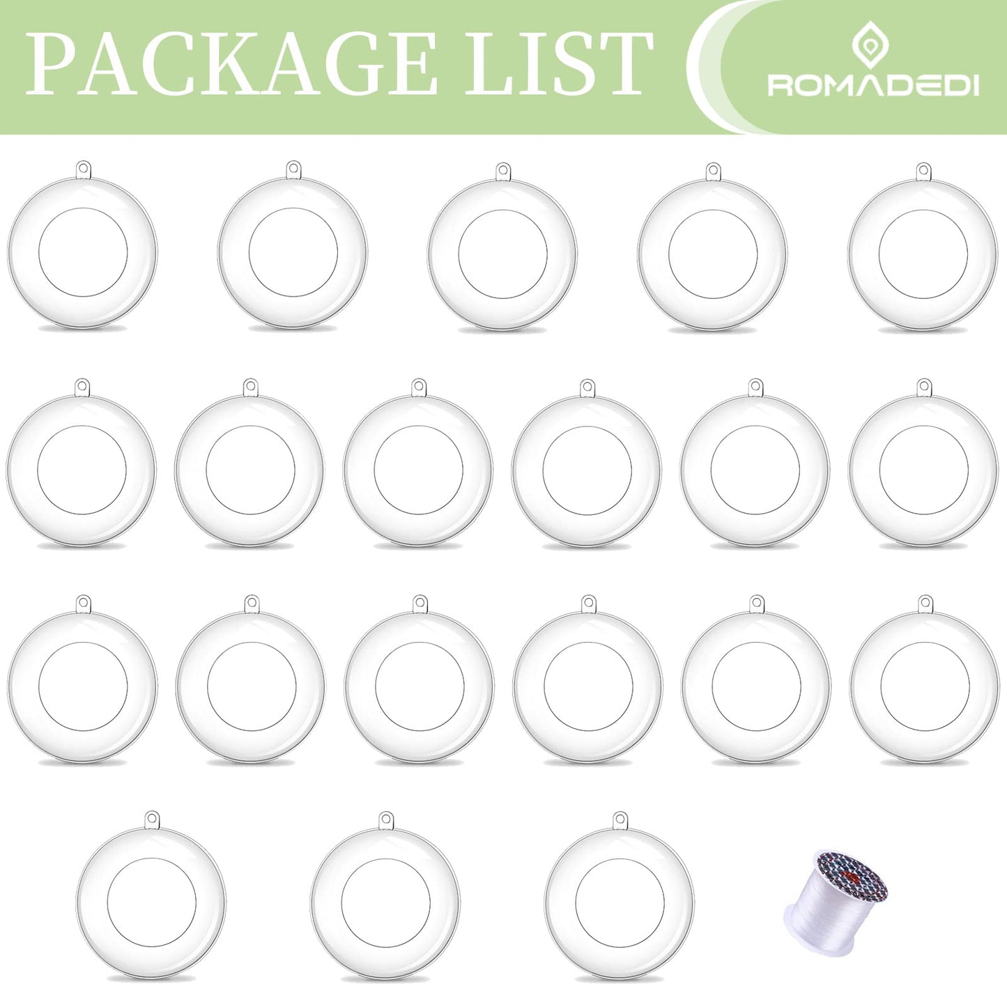 20 Pcs Hanging Tealight Holders Globes: Romadedi Fillable Acrylic Bulk Hanging Tea Light Ball, Bulb 3.15'' Ornaments Fillable for Party Wedding Centerpiece Christmas Home Decorations DIY