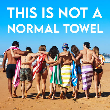 Dock & Bay Beach Towel - Quick Dry, Sand Free - Compact, Lightweight - 100% Recycled - Includes Bag - Cabana - Set A (4), Large (160x90cm, 63x35)