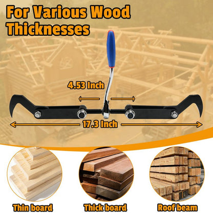 DITKOK Heavy Duty Beam Puller Tool with Iron Hooks, Wall Puller Framing Tool with Ergonomic Reversible Ratchet, Framing Puller For Mass Timber, CLT, Post & Beam, and ZIP Panels, Clamping Travel 4.53"
