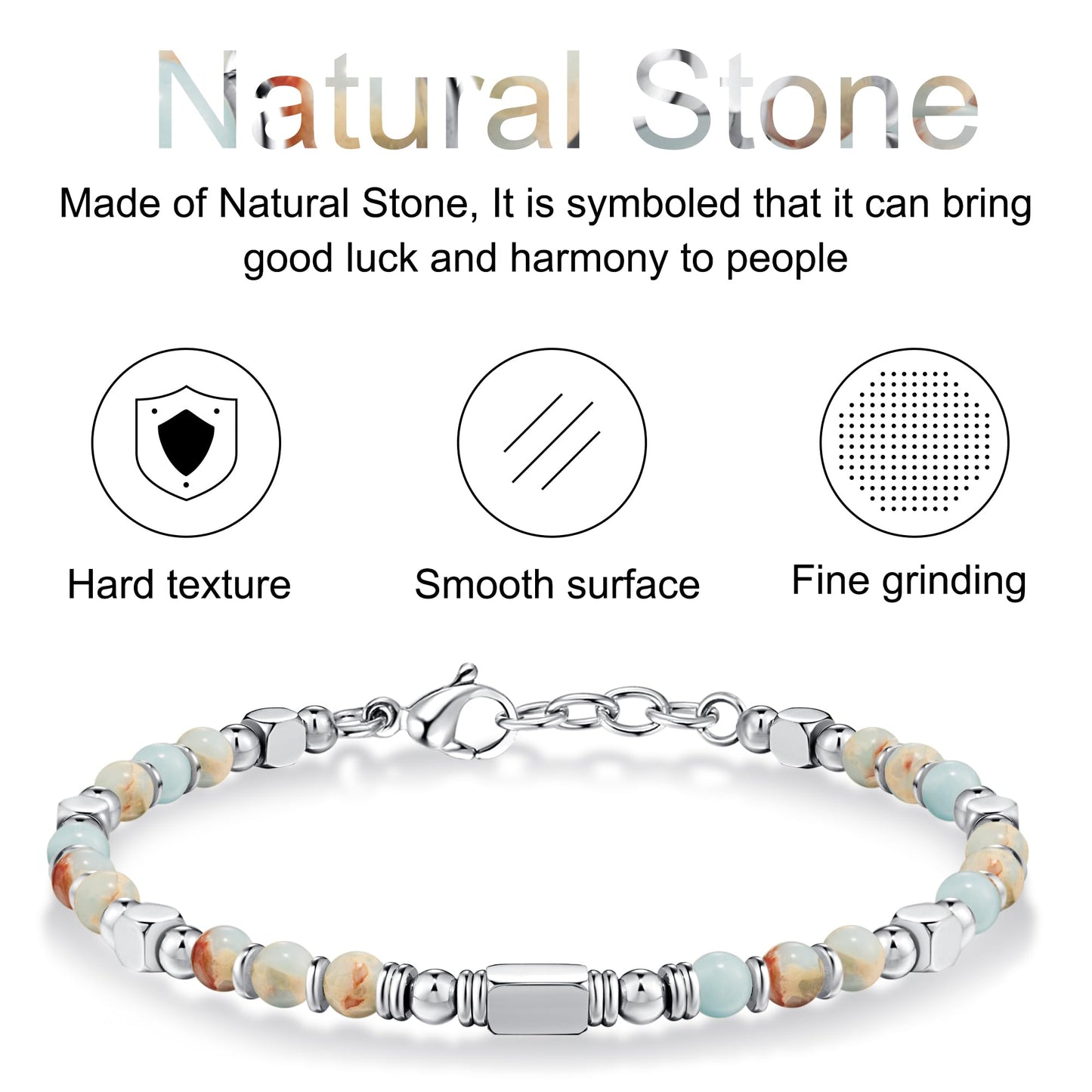 SIUMAL Bracelets for Women, Silver & Gold Bracelets for Women, Boho Beaded Bracelet, Trendy Jewelry Gifts for Lover Mom Friends