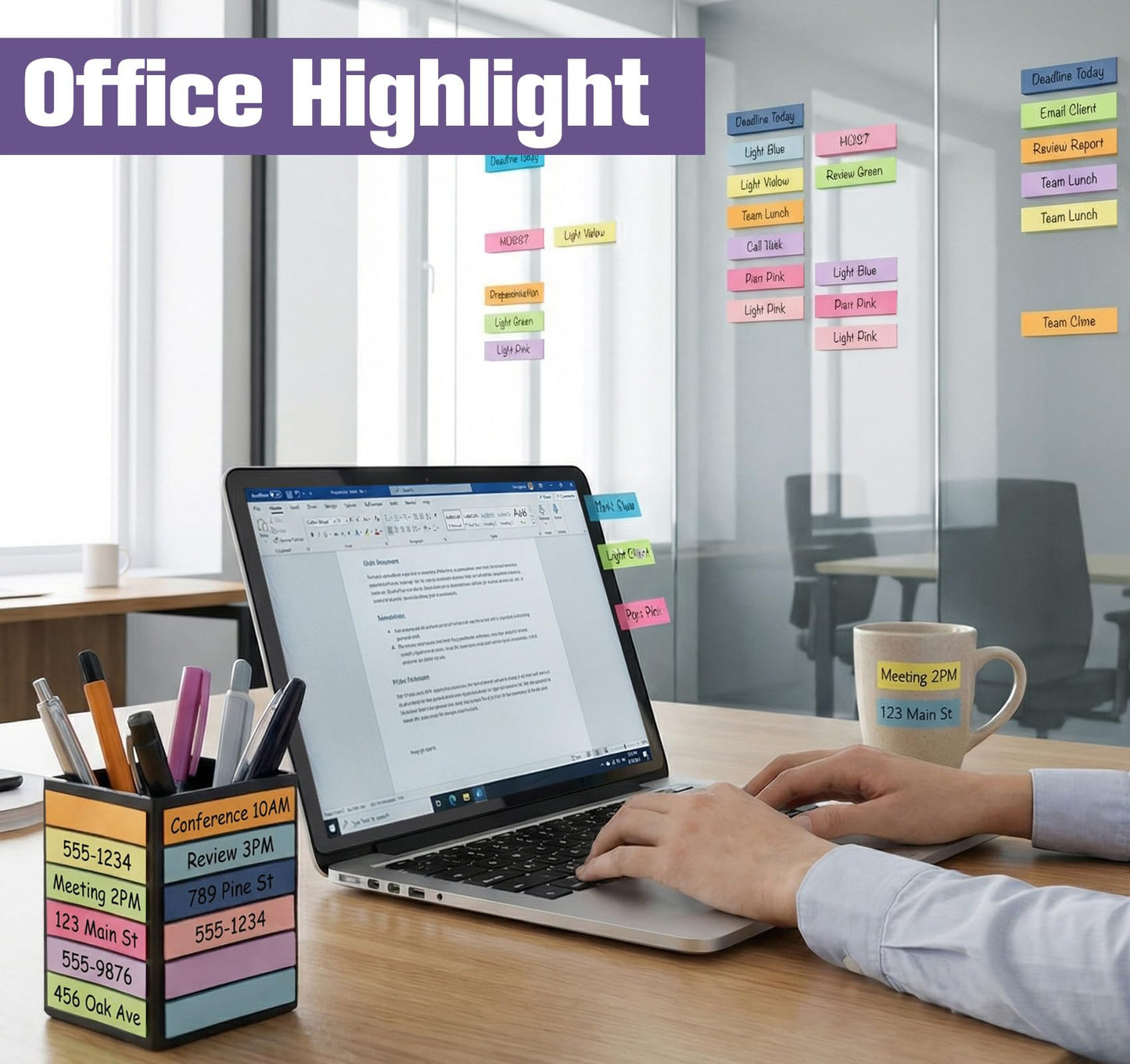 4000 Sheets Index Tabs - 0.6 x 2in Page Markers, Small Self-Stick Note Pads, Bright Colors Page Flags Sticky Index Tabs, 40 Pack Sticky Notes for Office, Home & School (8 Colours)