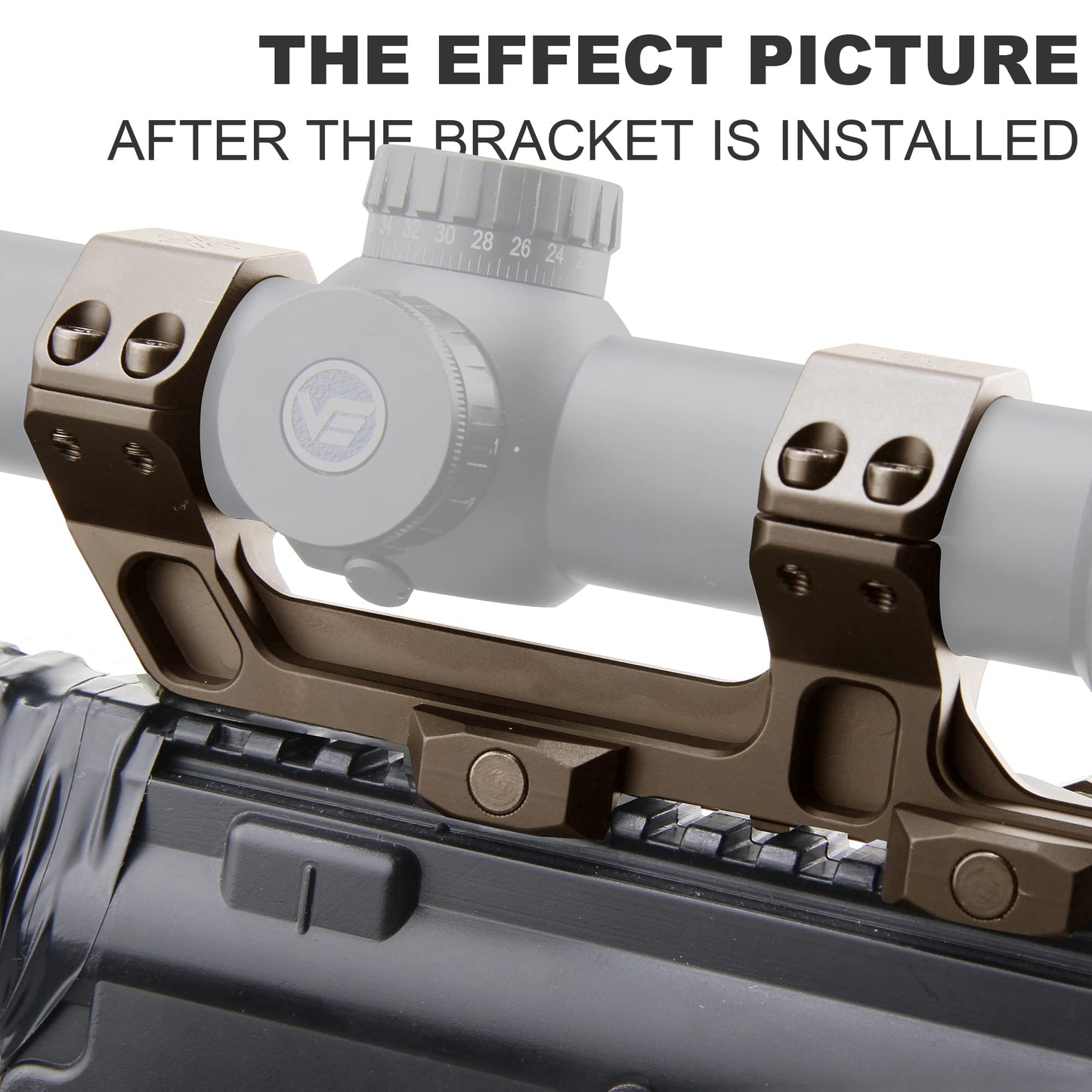 Victoptics 30mm Extended Picatinny Scope Mount Coyote FDE 0 MOA Type