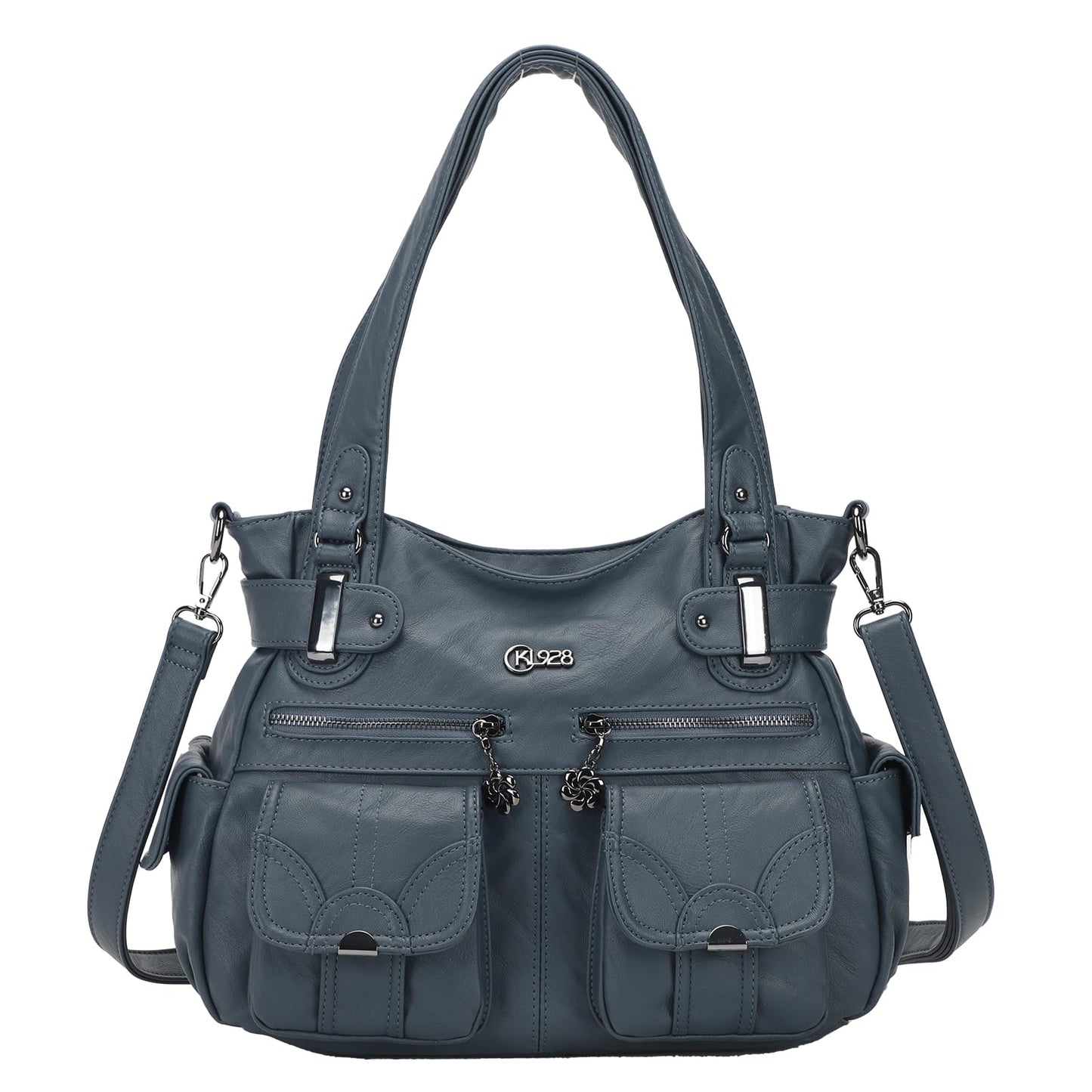 Purses and Handbags for Women Large Hobo Shoulder Bags Soft PU Leather Multi-Pocket Tote Bag