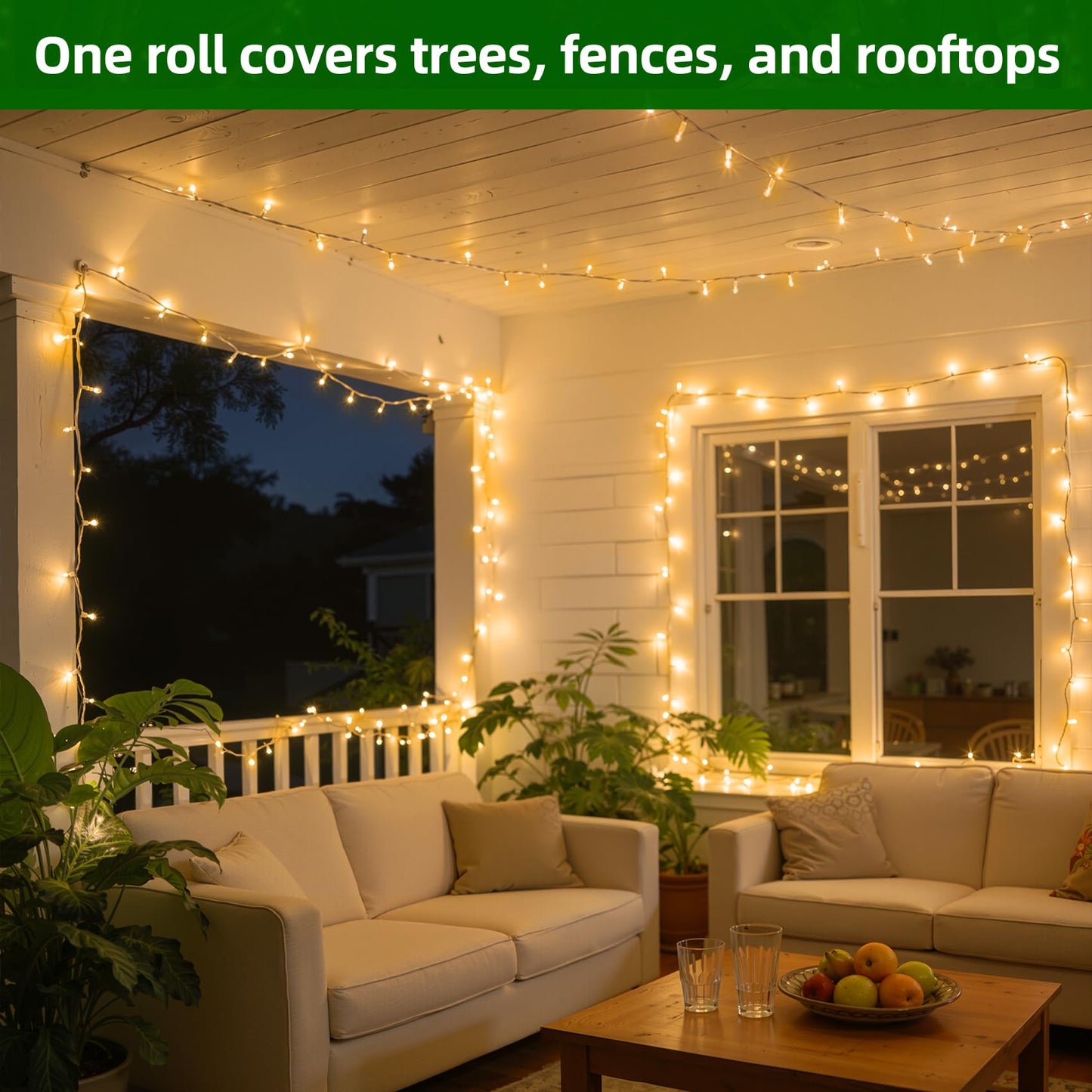 750 LED Chrstmas Lights, 240ft Outdoor Christmas String Lights with 12 Modes, Warm White LED String Lights with Timer Dimmable Waterproof for Tree Fence Garden Xmas Wedding Party Decor WarmWhite