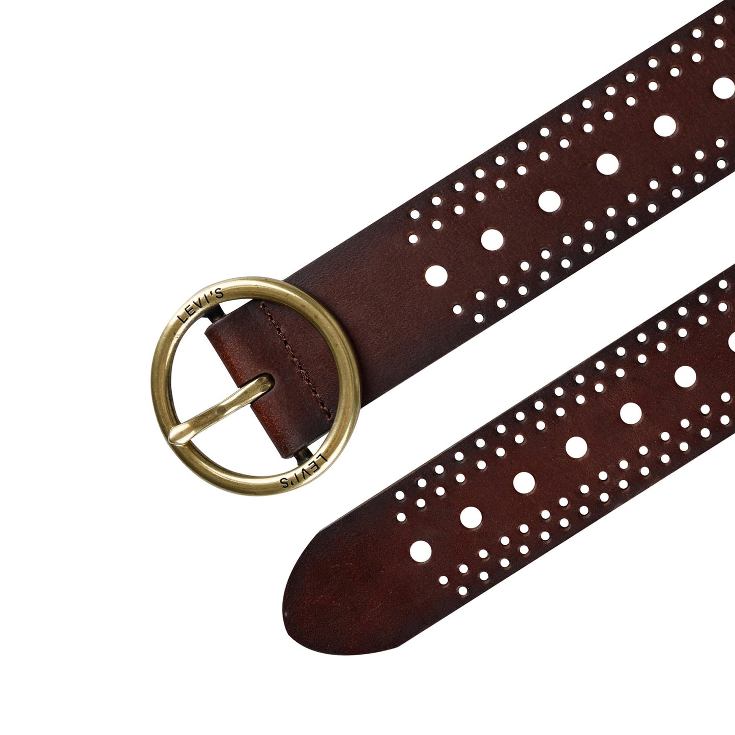 1.25" ROUND CENTERBAR W/LASER CUT DETAIL LEATHER