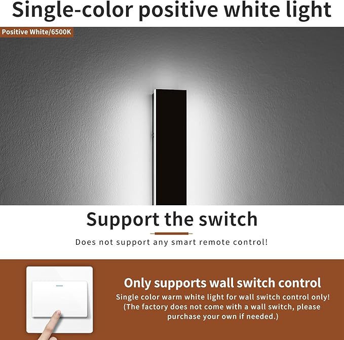 2 Pack 39.3inch Exterior Wall Light Fixture, Long Outdoor Modern Led Wall Lights, 6000K Cold White, 36W, IP65 Waterproof Linear Outside Porch Lighting for House, Garage, Fence, Garden