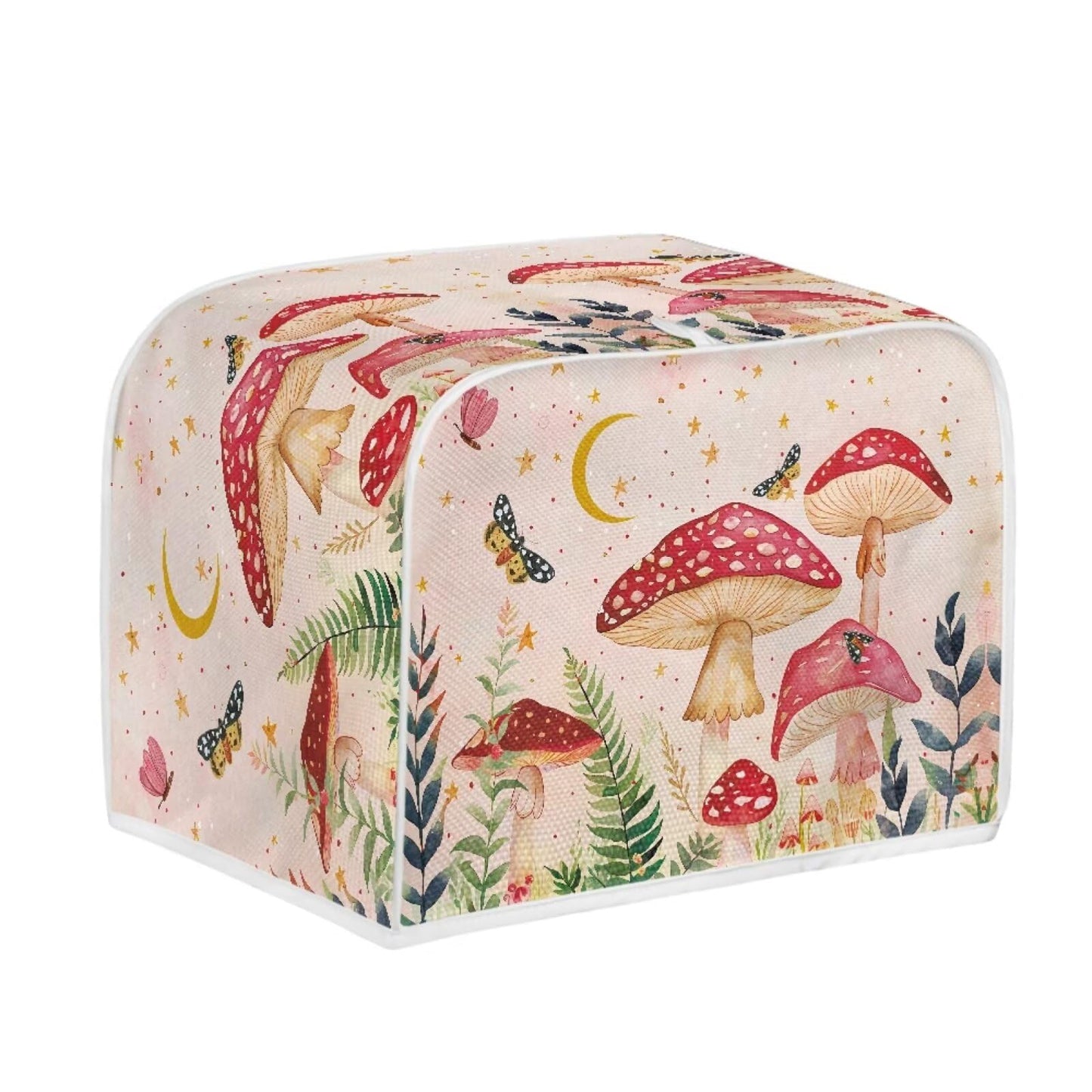 ASQVTIFE 4 Slice Toaster Lid Cover Butterfly Toaster Covers for Kitchen Counter Mushroom Dust Cover for Bread Maker Covers Gift for Mom Wife Friends Greasy Protection Anti Sputtering