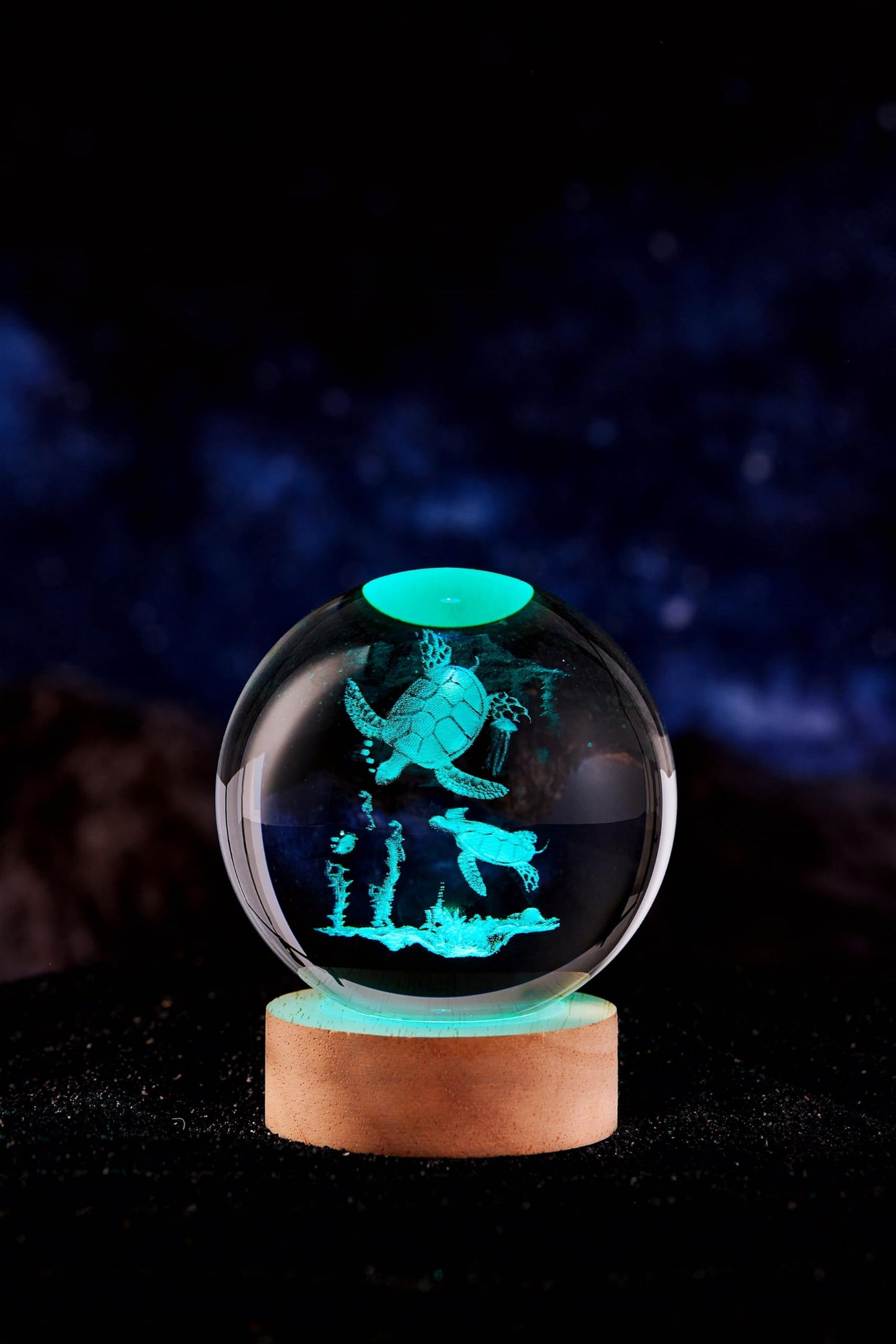 Conalisk sea Turtle Crystal Ball Lamp,Lifelike 3D Turtle Night Light,16 Colors Changing Light,Dimmable Remote Control, Underwater World lamp Gift (sea Turtle)
