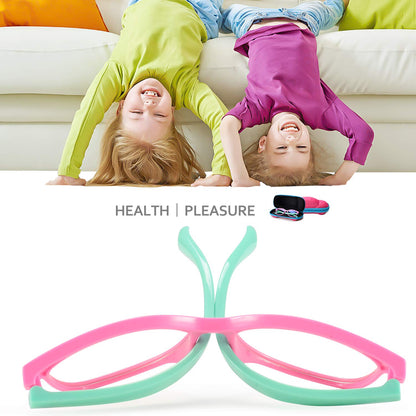 SEEAFUN Blue Light Glasses for Kids Girls Boys with Cute Car Case, UV400 Protection, Anti Blue Ray Age3-12