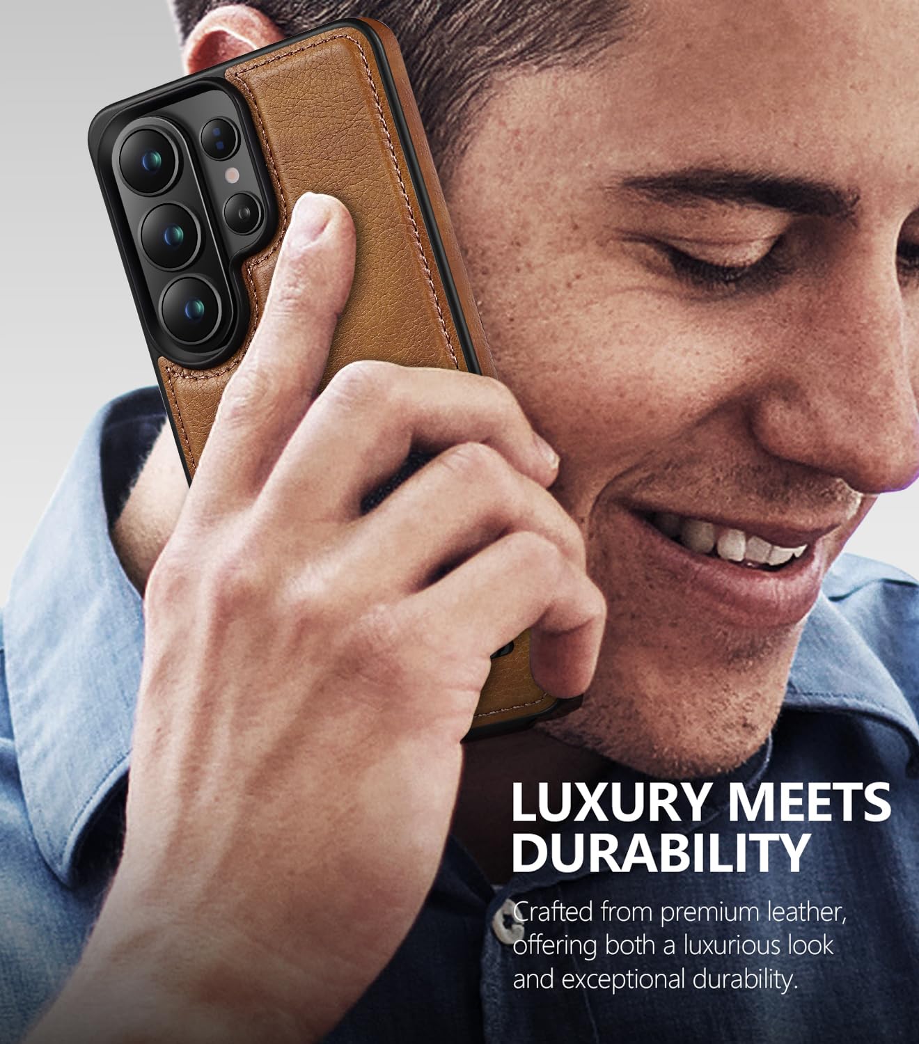 WTCASE Strong Magnetic for Samsung Galaxy S26 Ultra Leather Case with Stand,[Compatible with MagSafe], Slim Adjustable Kickstand Phone Cover (Brown, S26 Ultra)
