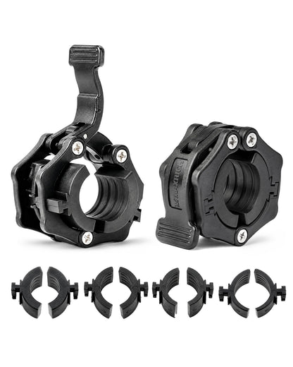 MAXRICH Ultra-Thin 1-Inch Barbell Clamps, Quick Release Weight Clips for 23–30mm Bars, Secure Barbell Collars for Home Gym