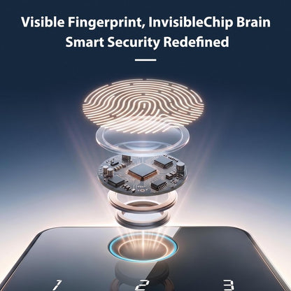 Smart Lock with Handles, Fingerprint Door Lock App Control, Keyless Entry Door Lock Set, Electronic Digital Keypad Deadbolt, Auto & One Touch Lock, Easy Installation, IP54