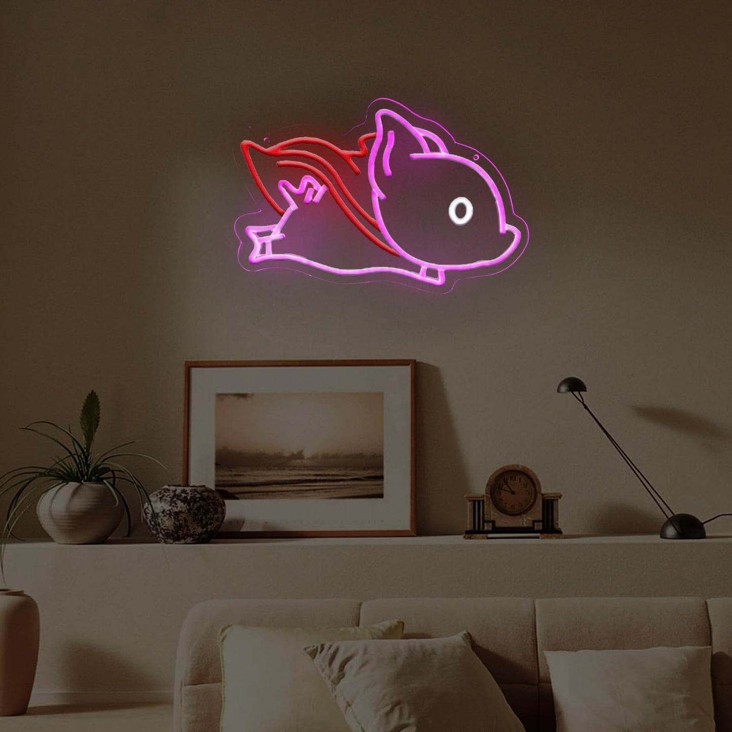 Superhero Cape Fly Pig Neon Sign Neon Pig Light Up Sign For Wall Decor Home Decor Neon Light USB Powered LED Light Up Signs Room Decor