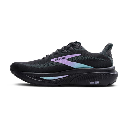 Brooks Women’s Ghost 17 Neutral Running Shoe - Grey/Clearwater/Purple - 7 Medium