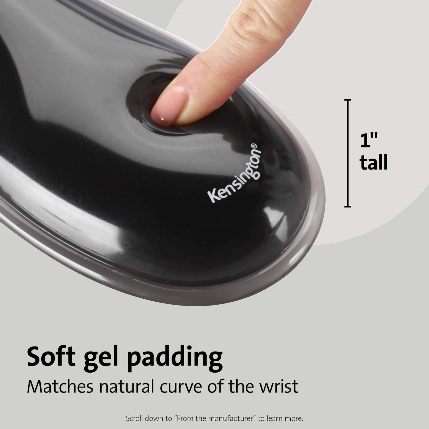 Kensington Duo Gel Mouse Pad with Wrist Rest, Ergonomic Wrist Support for Pain Relief, Comfortable Non-Skid Gel Pad for Computer, Laptop, Office & Home 9.6" x 7.6", Blue K62401AM