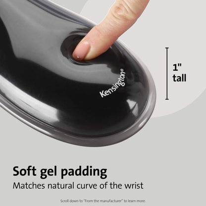 Kensington Duo Gel Mouse Pad with Wrist Rest, Ergonomic Wrist Support for Pain Relief, Comfortable Non-Skid Gel Pad for Computer, Laptop, Office & Home 9.6" x 7.6", Blue K62401AM