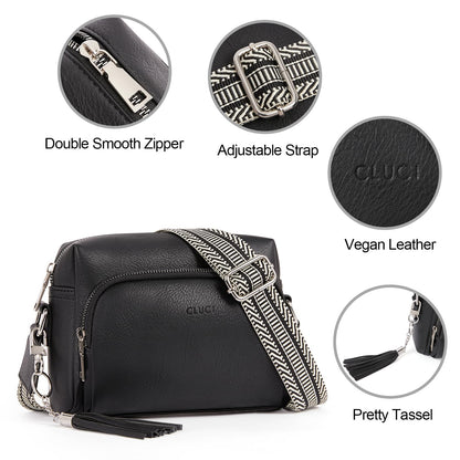 CLUCI Crossbody Bags for Women Trendy, Vegan Leather Shoulder Handbags，Purses for Women with Adjustable Wide Strap