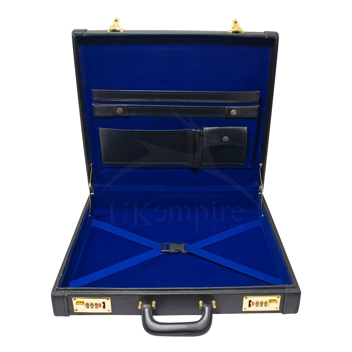 Premium Masonic Regalia MM/WM Apron Hard Case Briefcase, Black Leather – Freemason Bags & Cases (Real Leather)