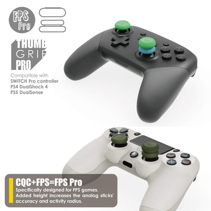 Skull & Co. Skin, CQC and FPS Thumb Grip Set Joystick Cap Analog Stick Cap for Nintendo Switch Pro Controller & PS4 / Slim/Pro Controller- Galactic Purple, 3Pairs(6pcs)