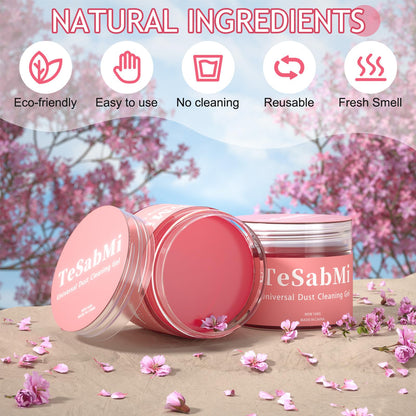 TeSabMi Car Cleaning Gel Car Cleaning Putty Car Putty Car Interior Cleaner Car Slime Car Detailing Kit Car Accessories Gifts for Men Women Stocking Stuffers Pink