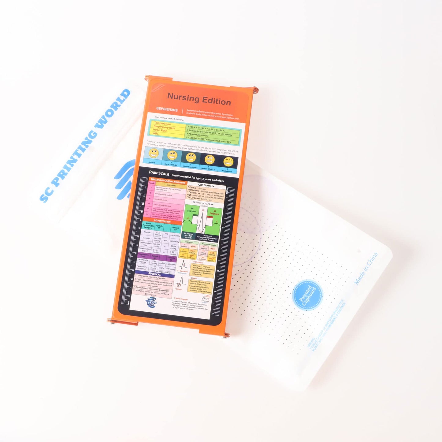 Nursing Clipboard with and Medical Edition Cheat Sheets 3 Layers Aluminum Foldable Nurse Clip Board Nursing Student Essentials - Foldable Clipboard Nursing Nursing School Essentials