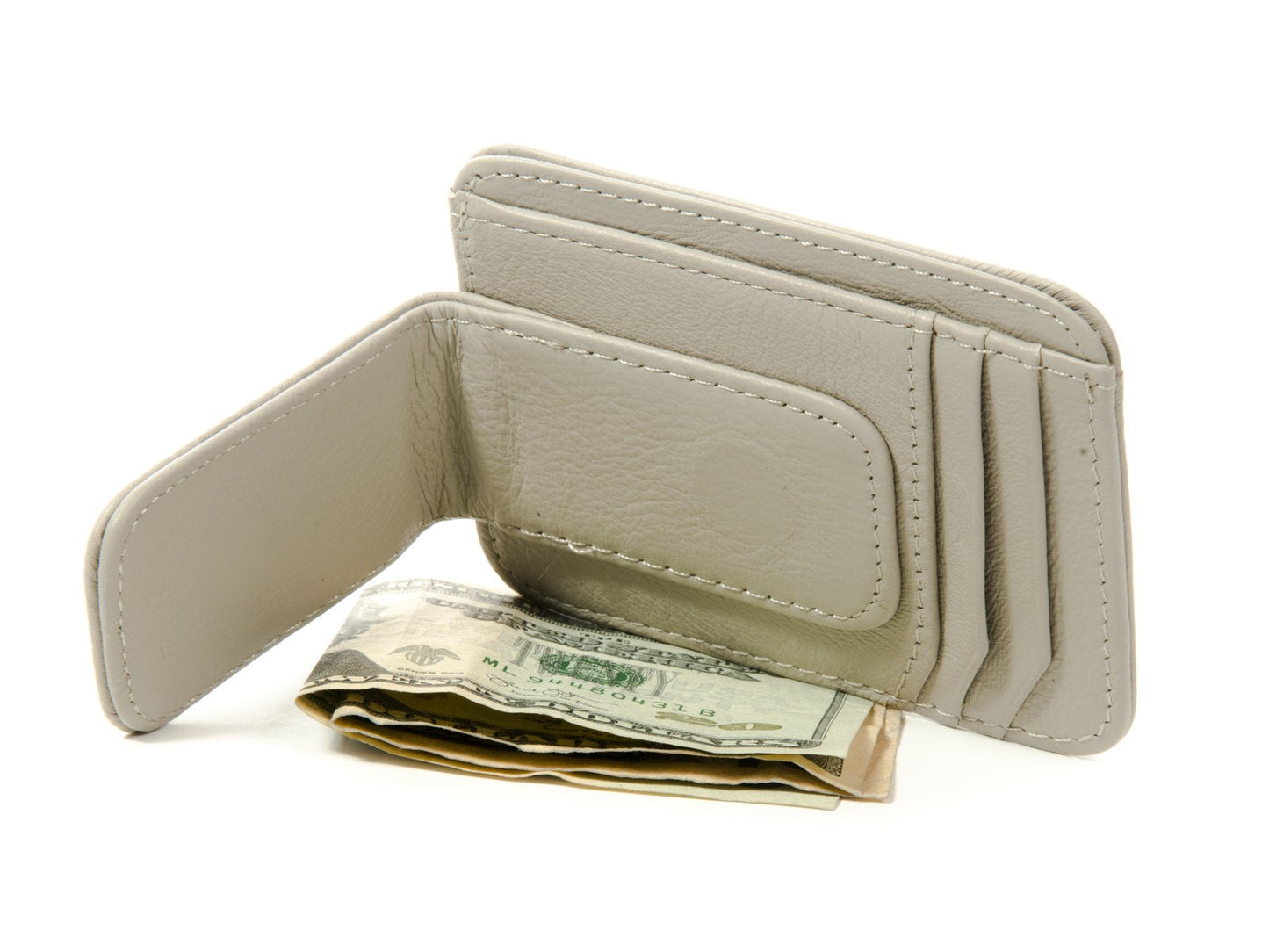Goson Leather Money Clip Wallet for Men, Front Pocket Wallet, Credit Card Holder, Slim Minimalist Wallet