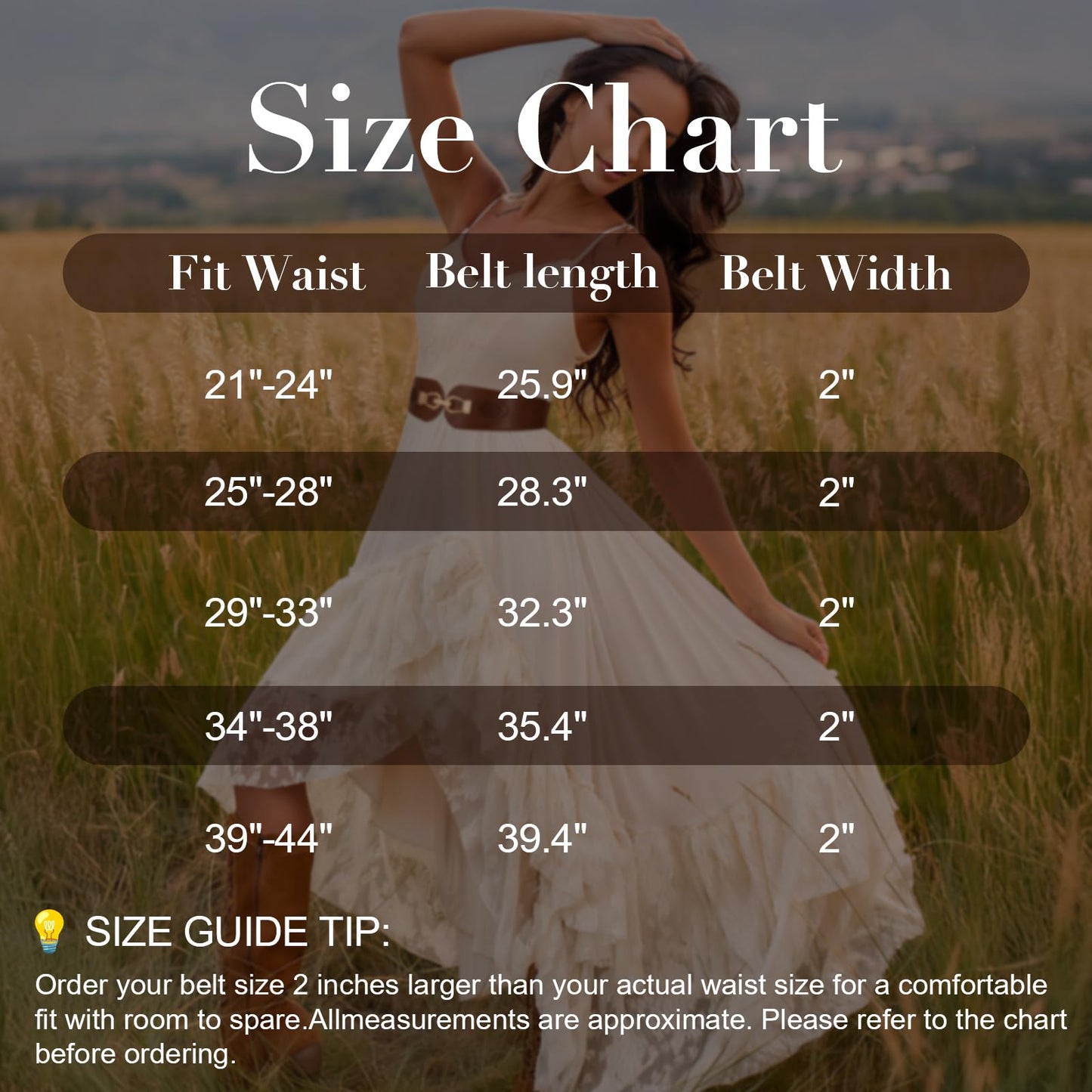 Womens Western Wide Waist Belt for Dress Vintage Stretchy Elastic Belt with Chunky Gold Buckle (Deep Brown)