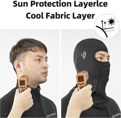ROCKBROS Summer Balaclava Face Mask - Breathable Cooling Neck Gaiter for Motorcycle Cycling | Unisex