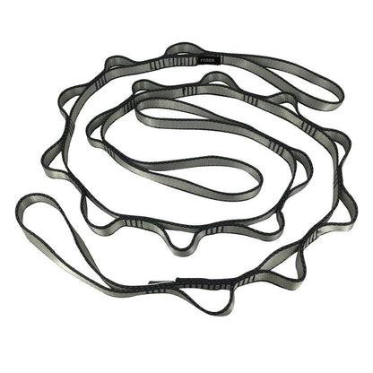 FOSER 2pcs Daisy Chains, Yoga Hammock Extension Strap, Adjustable Nylon Strap Fitness Pilates and Exercise Extend Strap (GRAY)