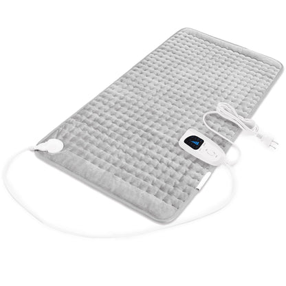Heating Pad,Electric Heating Pads for Back,Neck,Abdomen,Moist Heating Pad for Shoulder,Knee,Arms,Legs,Dry/Moist Heat & Auto Shut Off,Birthday Gifts for Men and Women(Light Gray, 24''×12'')