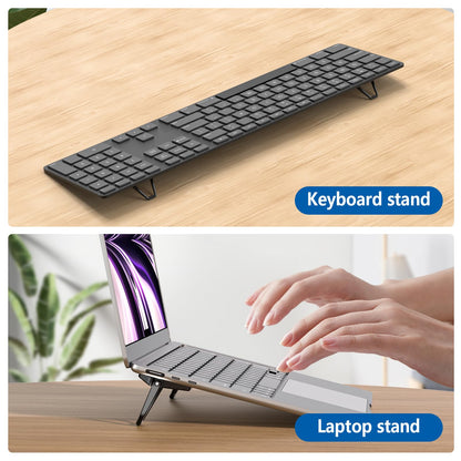 Portable Invisible Laptop Stand, Mini Aluminum Cooling Pad,Computer Keyboard Mount Kickstand,Ergonomic Lightweight Laptop Desk Stand (1pack（2pcs）)