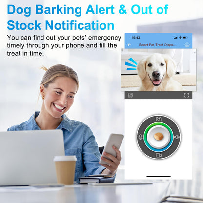 Iseebiz Pet Camera Treat Dispenser, 2 Way Audio Talk Listen, 5G WiFi, 1080P Night Vision Cat Dog Cam, App Control Tossing, Multi Devices Login, Compatible with Alexa, Play with Your Dogs and Cats