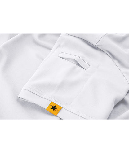 ZITY Mens Polo Shirt Short Sleeve Sports Tactical T-Shirt Athletic Golf Polos Daily Casual Stylish Collared Shirts for Men White Medium