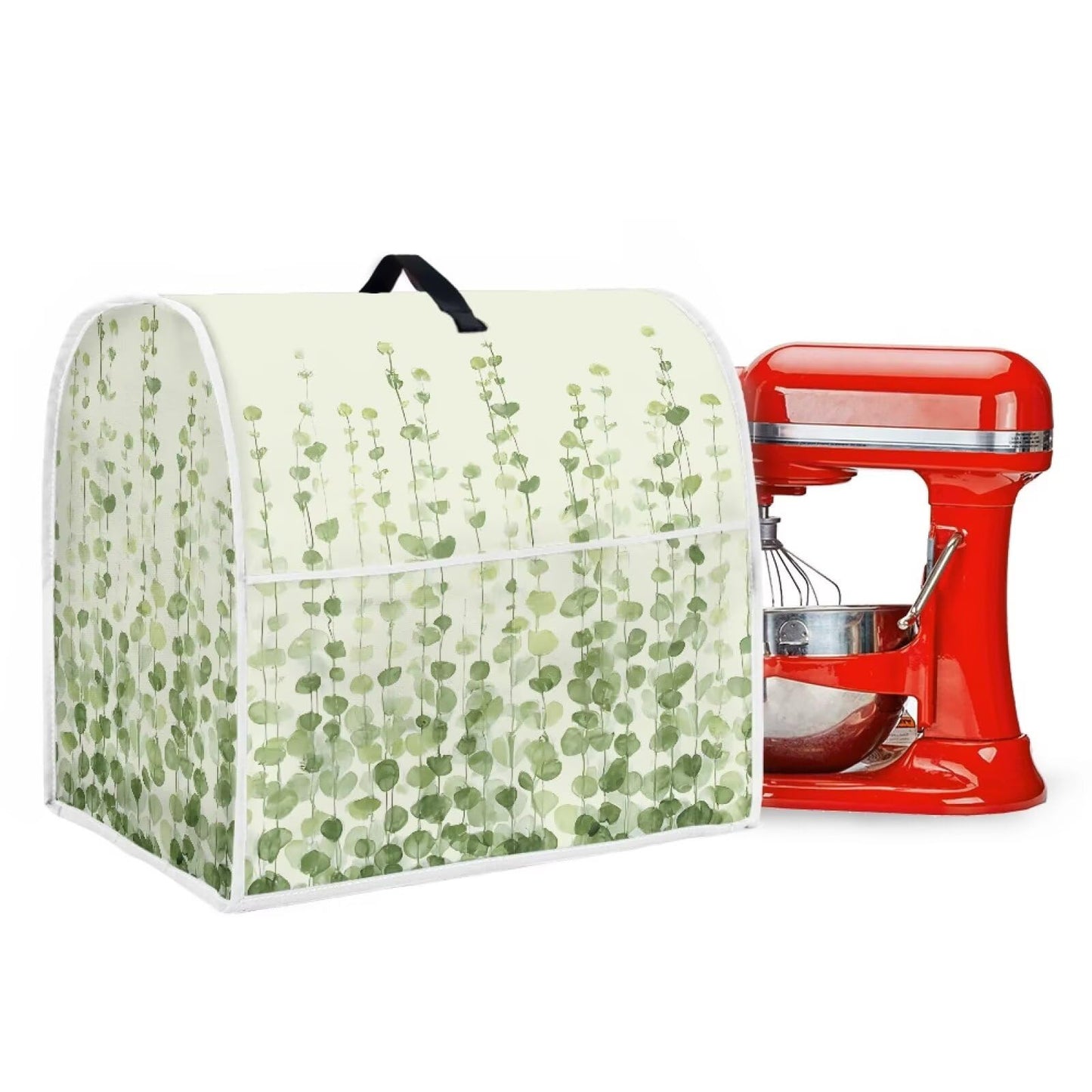 HUISEFOR Green Leaf Stand Mixer Cover Dust Protective Fresh Stand Mixer Covers For Kitchen Aid 4.5-5 Quart Mixers Dustproof Cloth Cover for Small Appliance Protector Kitchen Decoration