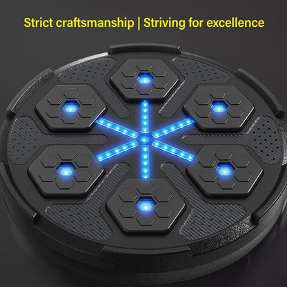 Alomejor Music Boxing Machine Interactive 7 Speeds Soft Cushion BT Music Boxing Trainer Workout Equipment for Improved Time
