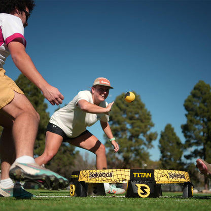 Spikeball Titan Game Set - Stronger Frame & Enhanced Stability, Includes 1 Pro Ball & 1 Atlas Ball, Competition Ready, Portable with Carry-Bag