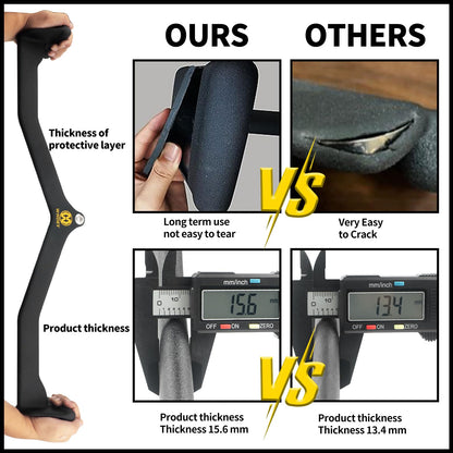 WNOEY LAT Pull Down Bar, LAT Pulldown Attachments T-bar V-bar,Pull Down Bar with Ergonomic Handle, Tricep Bar Back Strength Training Handle, Grips Cable Back Attachments for Home Gym (33Inch+13Inch)